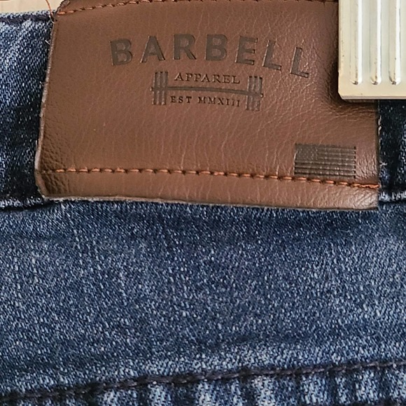BARBELL APPAREL Skinny Straight Athletic Fit Stretch Medium Wash Jeans Men's 32 - Picture 11 of 16